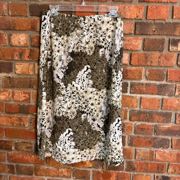 Vintage Studio womens vintage floral pull on midi skirt green large y2k - Picture 3 of 5